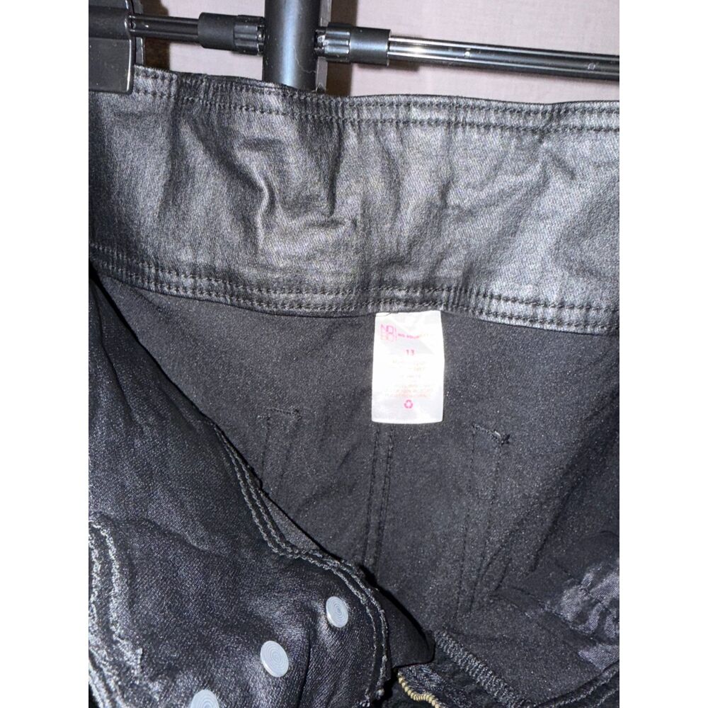 No Boundaries Faux Leather Stretch High Rise Skinny Jeans NWT s13 fits 12/14. - Picture 3 of 4